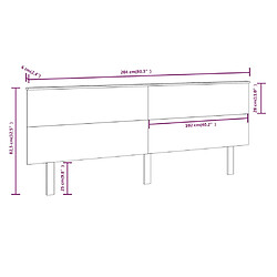 Acheter vidaXL Tête de lit Marron miel 204x6x82,5 cm Bois massif de pin