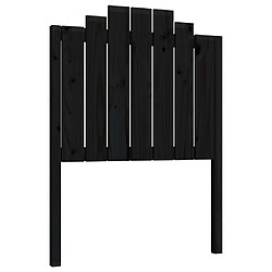 vidaXL Tête de lit Noir 81x4x110 cm Bois massif de pin