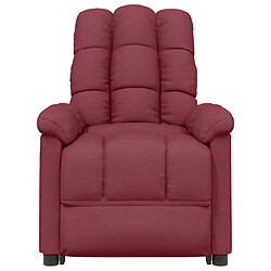 Avis vidaXL Fauteuil inclinable électrique Rouge bordeaux Tissu