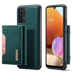 Dg.Ming Coque en TPU avec béquille à trois volets, détachable, magnétique, hybride avec fonction de charge vert pour votre Samsung Galaxy A32 4G (EU Version)