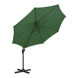 Helloshop26 Parasol déporté - vert - rond - diamètre 300 cm - inclinable et pivotant 14_0007593