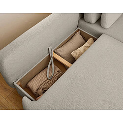 Avis Lisa Design Mahina - canapé d'angle droit - 4 places - convertible avec coffre - en tissu bouclette