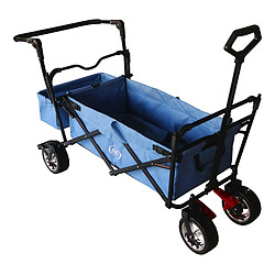 AXI AB210 Chariot pliable avec toit, sac, frein et barre de poussée Gris | Chariot pliable / charrette de jardin pas cher