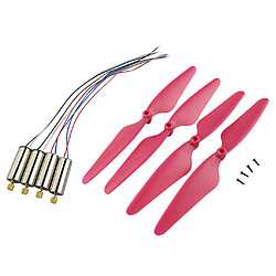 Acheter Moteur à lame à hélice 4 pièces pour hubsan x4 h502s h502e pièces drone rouge