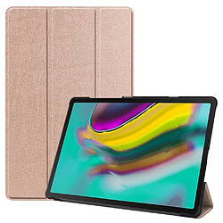 Etui en PU triple pli avec support rose pour votre Samsung Galaxy Tab S5e SM-T720