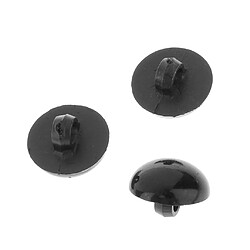 100pcs champignon bouton bombé couture animal yeux poupée bricolage artisanat noir 12mm