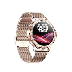 INF Montre intelligente avec fréquence cardiaque, podomètre, calories, étanche IP67 PinkGold pas cher