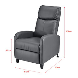 Avis Helloshop26 Fauteuil relaxant avec dossier inclinable et repose-pieds housse gris 102 cm 03_0005210