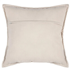 Atmosphera, Createur D'Interieur Coussin Lilou déhoussable effet velours en polyester 55x55 cm - Blanc Ivoire