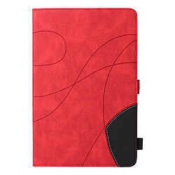 Etui en PU bicolore avec support et porte-carte rouge pour votre Samsung Galaxy Tab A7 10.4 (2020)/T500/T505