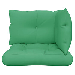 Acheter vidaXL Coussins de palette lot de 3 vert tissu