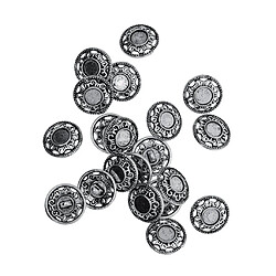 30 Pièces Bouton Motif Floral Classique Idéal pour Variété de Couture Tricot, de Crochet Argent