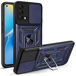 Coque en TPU anti-chocs avec béquille, bleu pour votre Oppo A74 4G