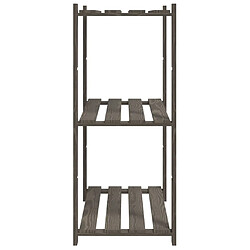 Avis vidaXL Support de rangement à 3 niveaux gris 80x38x90 cm bois de pin