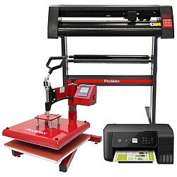 Monstershop PixMax Presse à Chaud Swing 38cm, Plotter de Découpe Vinyle et Imprimante