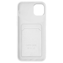 Avizar Coque iPhone 14 Plus Silicone Souple Porte-carte blanc