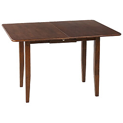 Beliani Table à manger extensible 90/120 x 60 cm bois foncé MASELA