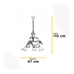 Onli Suspension VANDA 3 Light Verre,Métal Ivoire