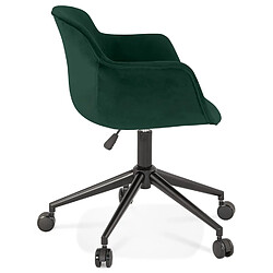 Avis Alterego Chaise de bureau 'ROLLING' en velours vert sur roulettes