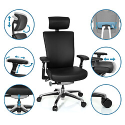 Avis Chaise de bureau NOVA cuir noir hjh OFFICE