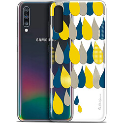 Caseink Coque Pour Samsung Galaxy A70 (6.7 ) [Gel HD Collection Petits Grains ? Design 3 Gouttes de Pluie - Souple - Ultra Fin - Imprimé en France]