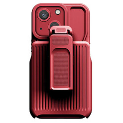 Coque en TPU anti-chocs avec béquille à clip amovible pour votre iPhone 14 - rouge