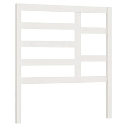 Maison Chic Tête de lit scandinave,Meuble de chambre Blanc 96x4x104 cm Bois massif de pin -MN85568