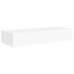 Avis vidaXL Étagères à tiroirs murales 2 pcs Blanc 60x23,5x10 cm MDF