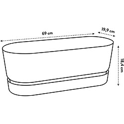 ELHO Planteur Ovale GREENVILLE - Plastique - Ø70 - Marron Glacé pas cher