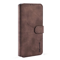 Dg.Ming Etui en PU + TPU style vintage avec support café pour votre OnePlus 9R