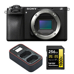 Sony Alpha ILCE6700 (A6700) Caméra+Lexar 256GB Professional 1800x UHS-II SDXC Memory Card +Kingma Sony NP-FZ100 LCD Dual USB charger