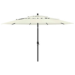 Maison Chic Parasol Jardin | Parasol à 3 niveaux avec mat en aluminium Sable 3,5 m - GKD66045