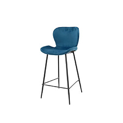 Avis Lisa Design Basti - lot de 4 tabourets de bar - en velours bleu