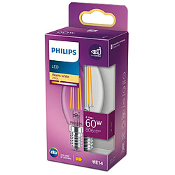 Avis Ampoule LED Bougie Philips Equivalent E14 60 W Blanc E (2700 K)