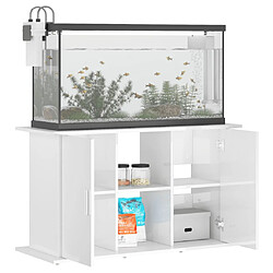 Avis vidaXL Support d'aquarium blanc brillant 101x41x58cm bois d'ingénierie