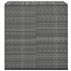 vidaXL Boîte à coussins de jardin Résine tressée 100x49x103,5 cm Gris