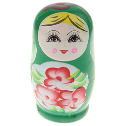 Acheter 5pcs russe poupée gigogne babushka matryoshka poupées peintes à la main vert