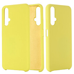 Wewoo Coque Étui de protection en silicone liquide solide Dropproof pour Huawei Honor 20 jaune