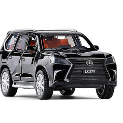 Universal Lexus LX570 Die Cast Alloy Car Model Collectibles Boy Birthday Present Children's Toy's Car (noir)