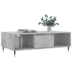 Avis Maison Chic Table basse,Table Console Table d'appoint, Table pour salon gris béton 104x60x35 cm bois d'ingénierie -MN36175