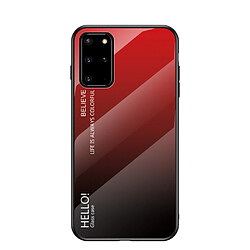 Coque en TPU dégradé de couleur rouge/noir pour votre Samsung Galaxy S20 Plus