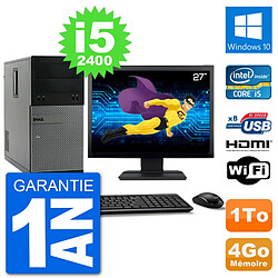 PC Dell 3010 MT Ecran 27" i5-2400 RAM 4Go Disque Dur 1To HDMI Windows 10 Wifi - Occasion