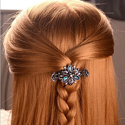 Cheveux de fleur de cristal vintage pinces pinces bijoux de cheveux pour les filles bleu filles