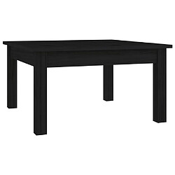 ComfortXL Table Basse Noir 55x55x30 Cm Bois Massif De Pin