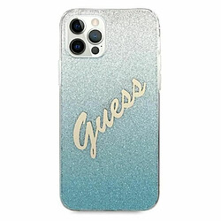 Avis Guess Maroquinerie Guess GUHCP12MPCUGLSBL Coque de Protection pour iPhone 12/12 Pro 6,1`` Bleu à Paillettes