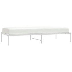 Avis vidaXL Cadre de lit métal sans matelas blanc 90x200 cm