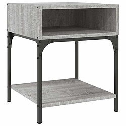 Maison Chic Table de chevet,Table de nuit,Table d'appoint pour salon sonoma gris 40x41x50 cm bois d'ingénierie -MN66645