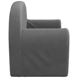 Maison Chic Canapé-lit convertible 2 places, Clic-Clac pour enfants anthracite peluche douce -GKD24233 pas cher