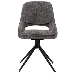 Avis Mendler Lot de 2 chaises de salle à manger HWC-N73, chaise de cuisine, pivotante Auto-Return, tissu/textile chenille (490g/m²) Öko-Tex ~ gris foncé