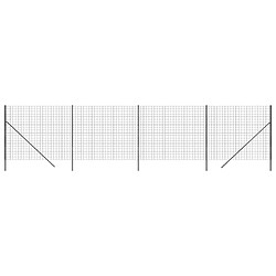 vidaXL Clôture en treillis métallique anthracite 2,2x10 m